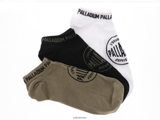 Palladium BE | Palladium pack de chaussettes angulaires noir/blanc/vert unisexe chaussettes 8R08HN340