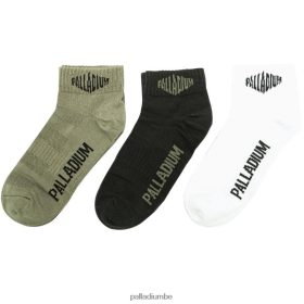 Palladium Belgique | Palladium pack de chaussettes basses basiques sombregrn/starwht/blk unisexe chaussettes 8R08HN339