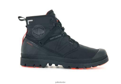 Palladium Belgique | Palladium pampa voyage liteplus imperméable noir unisexe bottes 8R08HN75